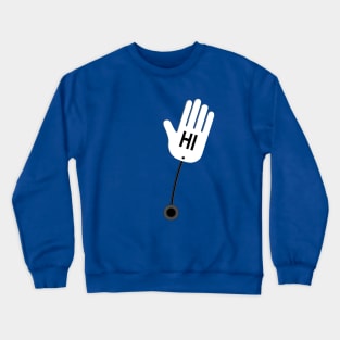 70s Style Waving Hand Crewneck Sweatshirt